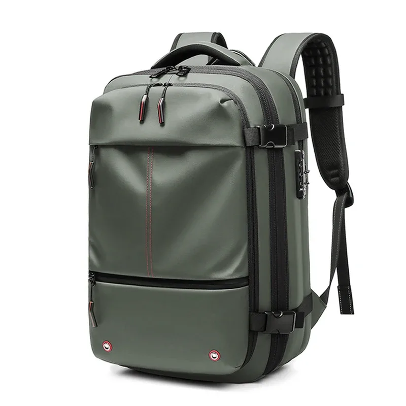 sac à dos de voyage pour hommes, sac à dos à compression sous vide pour ordinateur portable de 17 pouces, sac à dos d'affaires de grande capacité, sac à dos de camping, sac à dos de randonnée extensible
