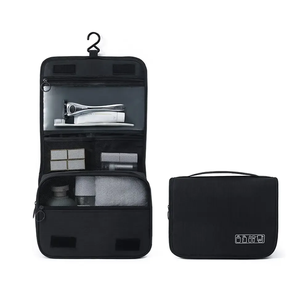 trousse de toilette pliable, organisateur, sac de rangement suspendu, trousse de maquillage de salle de bain, étui de voyage, séparation sèche et humide, sac de lavage cosmétique
