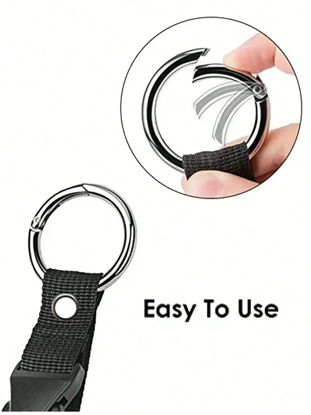 sangle de bagage portable, boucle extérieure durable, clip pour sac à dos pour hommes et femmes, étiquettes de sac cadeau de voyage indispensables pour accessoires de bagages