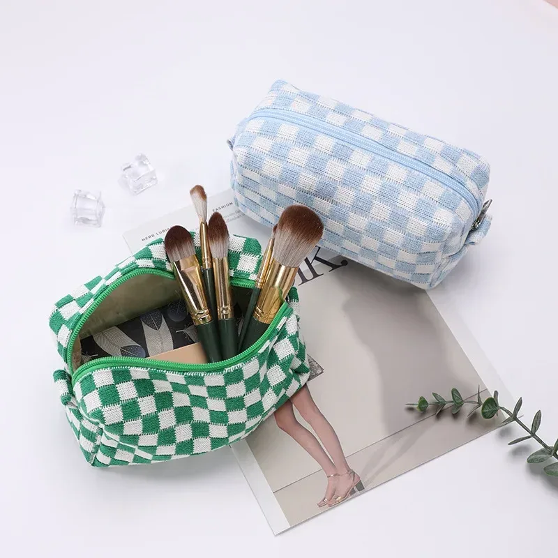 accessoires de voyage adaptés aux déplacements - sac de rangement à grande ouverture - trousse de maquillage pour femmes - trousse de toilette pour fournitures scolaires
