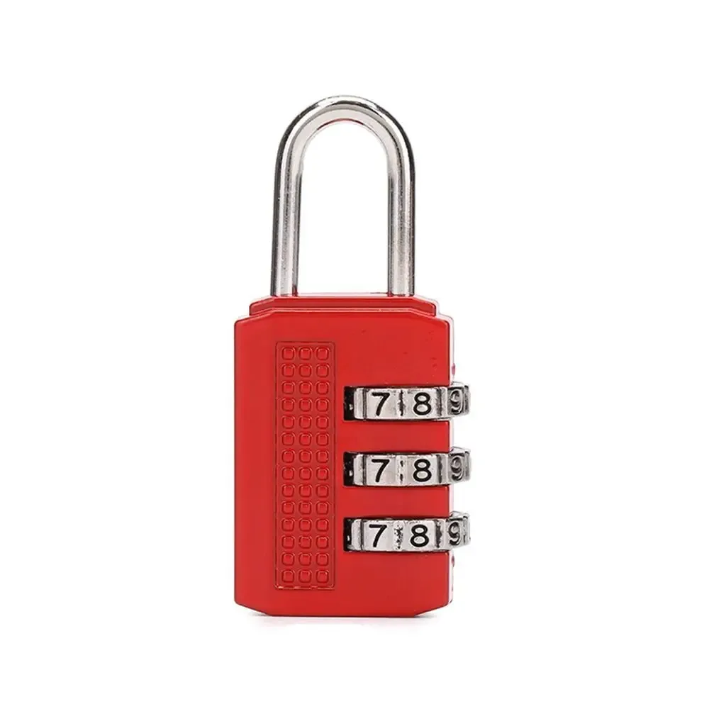 mini cadenas à combinaison pratique et durable à 3 chiffres, antivol, en alliage de couleur unie pour tiroir