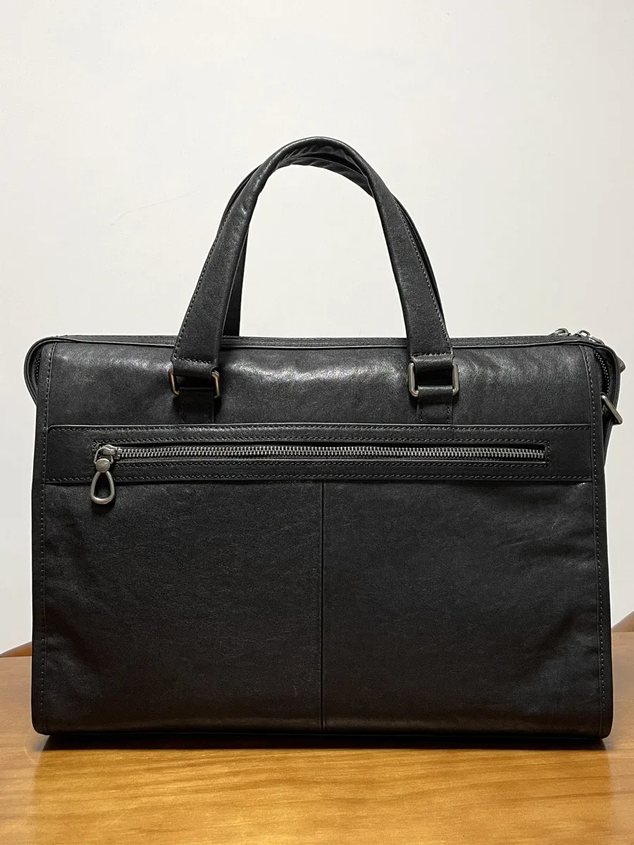 porte-documents noir en cuir de vache tanné végétal pour hommes, sac à main de luxe décontracté, pour voyage en plein air, travail, fait à la main, en cuir véritable, sacoche