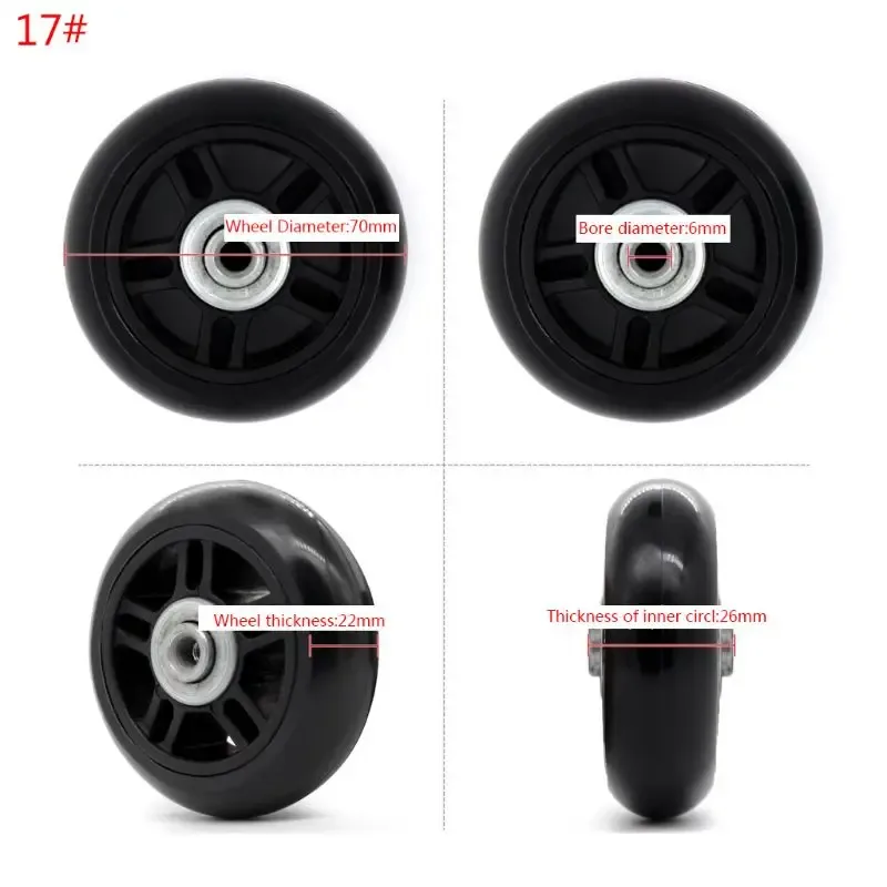 roulettes pivotantes en plastique, 1 pièce, roue rotative pour bagages, pièces rechange pour valise