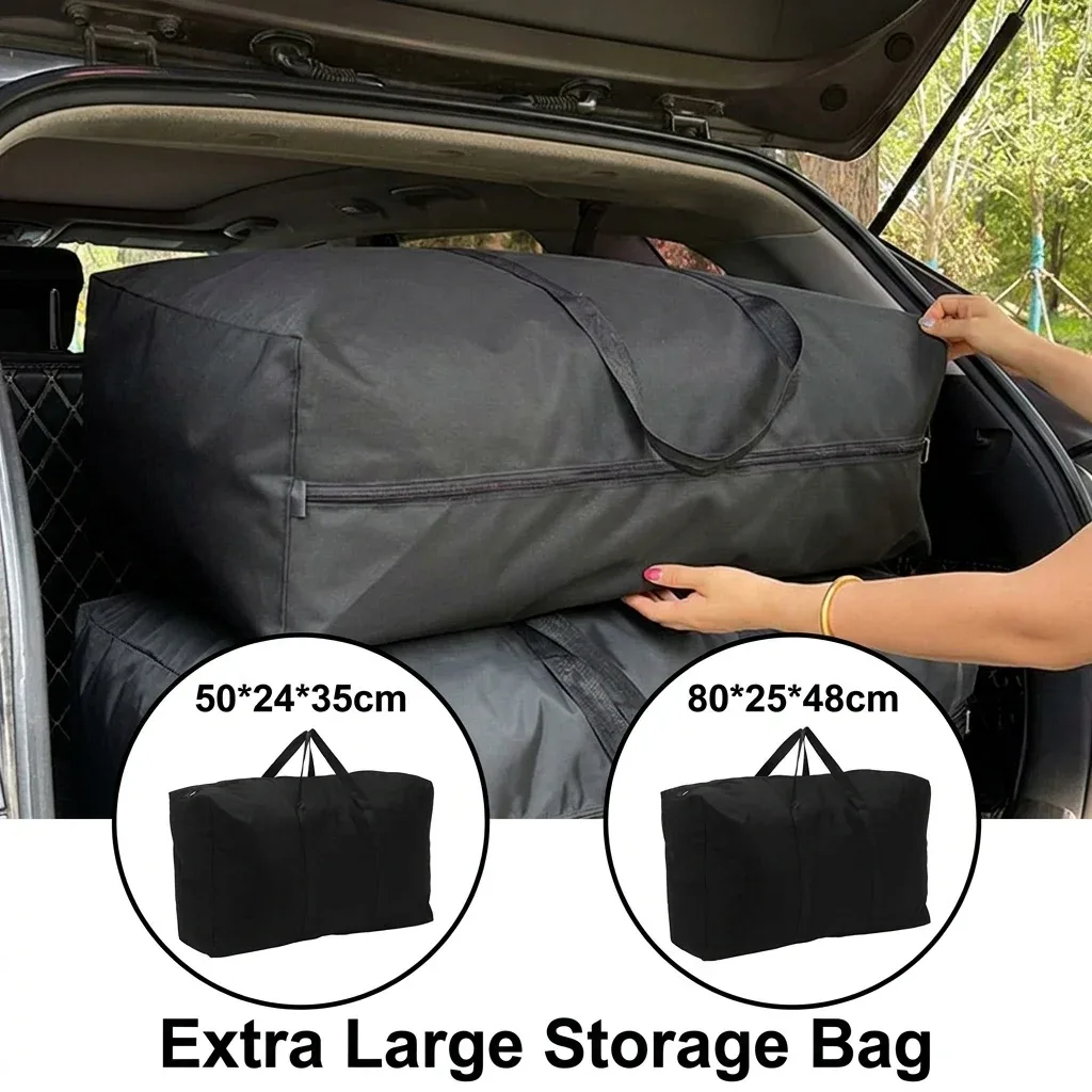 Sac de rangement extra large en tissu Oxford, sac de rangement pour outils, fournitures de plein air et sac de transport pour pique-nique, camping, barbecue