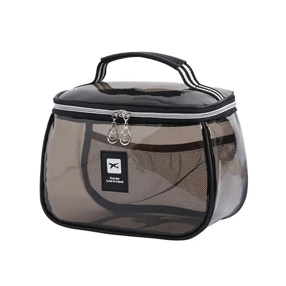 nouvelle trousse de toilette en pvc, grande capacité, imperméable, transparente, à main, pour organiser les articles de toilette, pour femmes