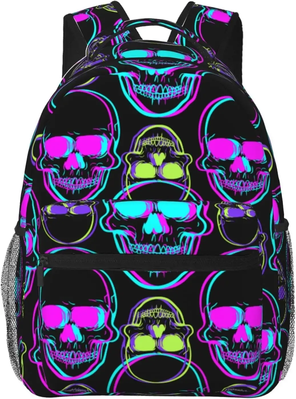 sac à dos léger pour ordinateur portable skulls pour hommes et femmes, cartable universitaire, sac de jour décontracté, sac de voyage