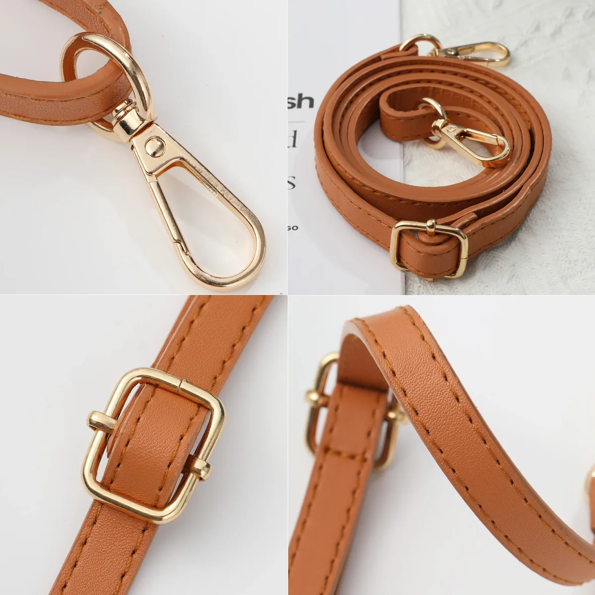sangle de sac en cuir pu de 125cm de long, accessoires pour sacs à main, sangle de sac à bandoulière de 1.2cm de large pour sangle de remplacement pour sacs