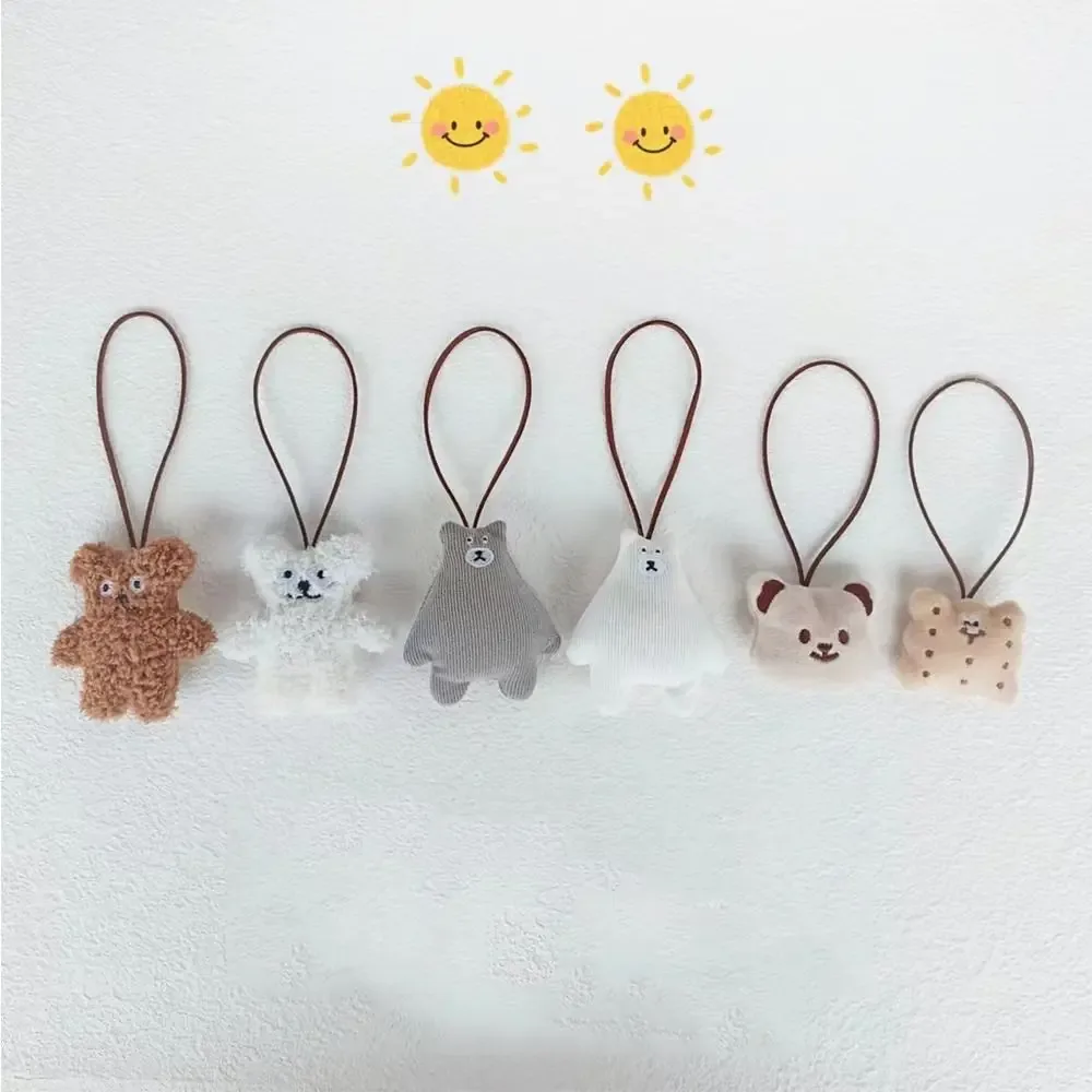 sac à pendentif ours biscuit créatif, accessoires assortis, sac à dos en tissu, décoration de sac à dos, breloques de sac de style coréen, lanière d'animal pour fille
