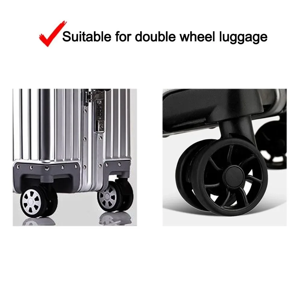 8 pièces/ensemble housse de protection de roues de valise en silicone avec son silencieux pièces de valise essieux protecteur de roues de bagages pour bagages