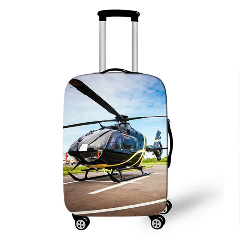 juste de valise de voyage 3d en tissu élastique, housse de protection pour bagages, housse épaisse pour valise à roulettes, accessoire de voyage, avion, 18-32 pouces