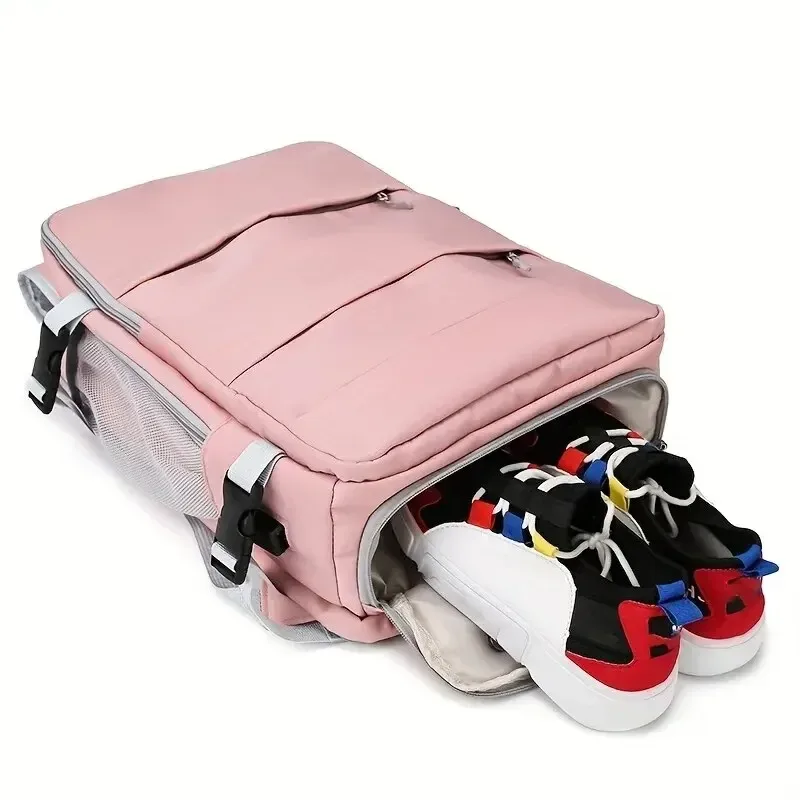 sac à dos multifonction de voyage de grande capacité pour femmes, avec rangement de chaussures, multicouche, séparation sèche et humide, étanche