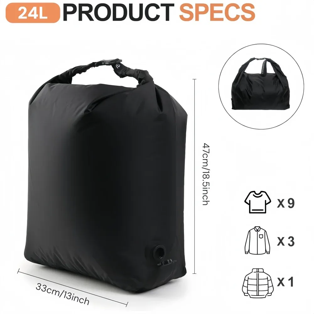 sac de compression sous vide de voyage, sacs de rangement portables grande capacité, cubes de rangement pour vêtements, sacs de voyage anti-poussière