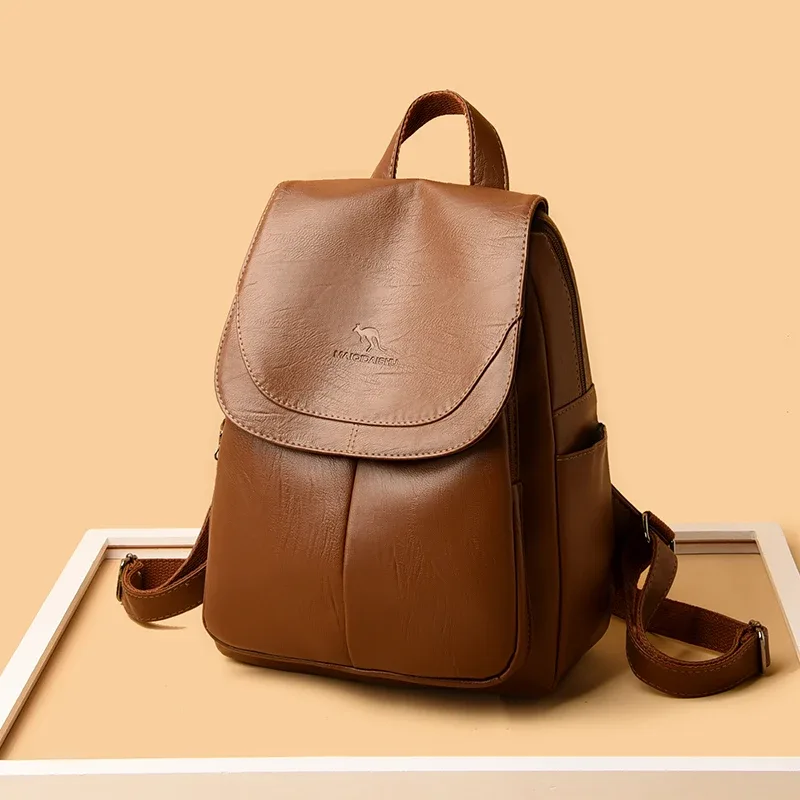 sacs à dos en cuir vintage pour femmes, sac d'école pour filles, sac à dos de voyage pour dames, sac à dos femme, haute qualité, nouveau
