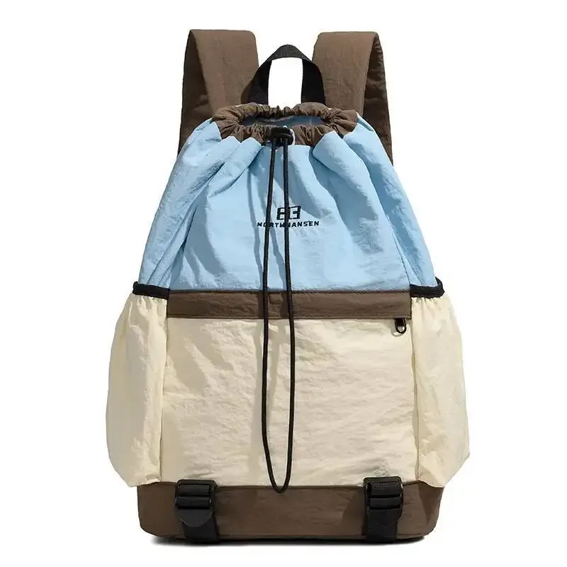 sacs à bandoulière polyvalents de grande capacité avec fermeture à cordon de serrage, bloc de couleurs, sac à dos décontracté à la mode pour hommes et femmes, offre spéciale