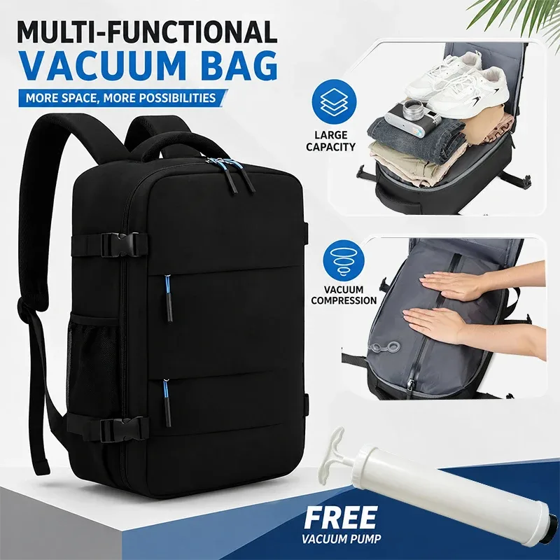 sac à dos de voyage à compression sous vide, sac de randonnée, léger et pliable, indispensable pour les voyages d'affaires et le camping