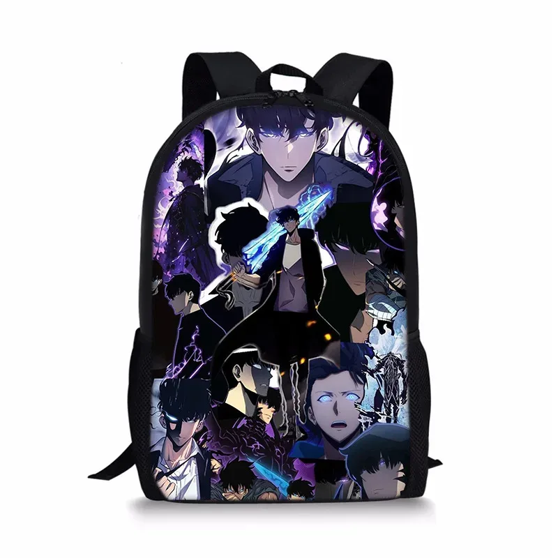 j'ai mis à niveau du sac à dos solo leveling seul, sac à dos universel imprimé pour écoliers et enfants