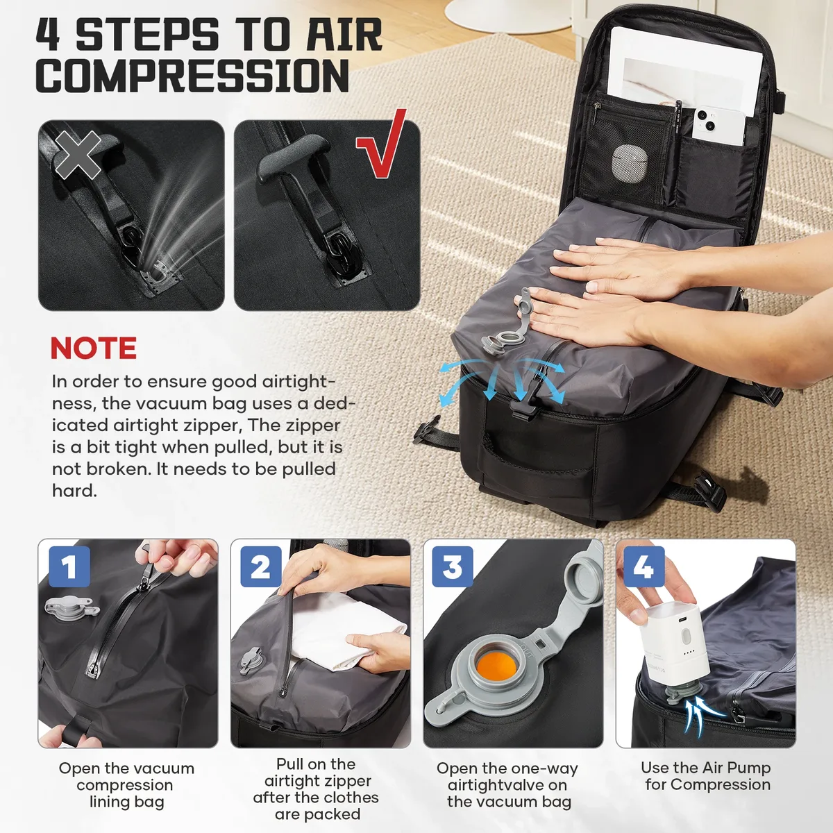 sac à dos pour femme, sac à dos à vide avec pompe, bagage à main 40x30x20 ryanair wizzair easyjet, sac à dos pour avion, sac à dos pour ordinateur portable pour homme