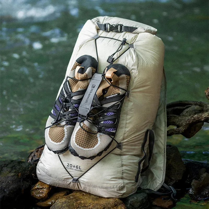 Sac à dos imperméable ultra-léger pour la randonnée en plein air, le camping, le rafting, multifonctionnel, pliable, avec séparation humide/sec