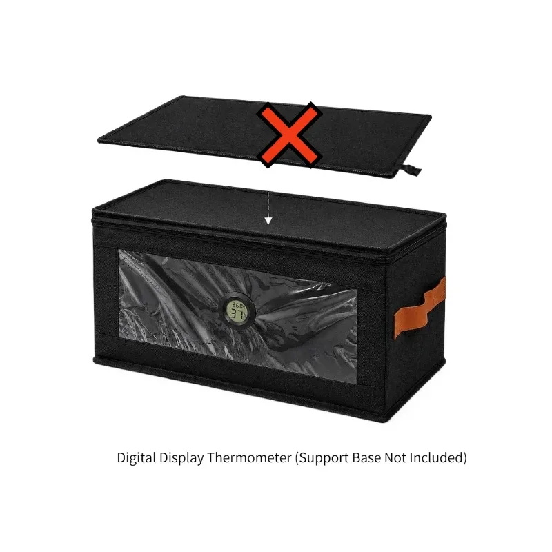 boîte de rangement pour filament d'imprimante 3d, organisateur pliable non tissé avec hygromètre et fenêtre transparente pour la maison, le bureau et l'espace de travail d'impression 3d