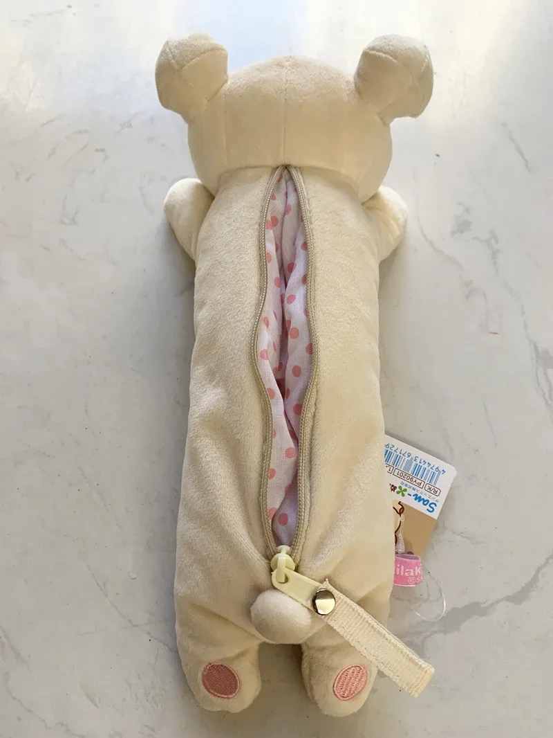 kawaii rilakkuma étuis à crayons en peluche pour filles enfants école korilakkuma ours anime mignon trousse à crayons pochette organisateur stylo sac