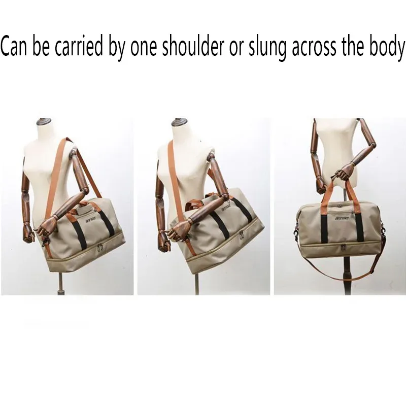 sac de couleur neutre - parfait pour être suspendu dans une valise lors de voyages d'affaires ou de trajets quotidiens. un sac à main élégant et simple.