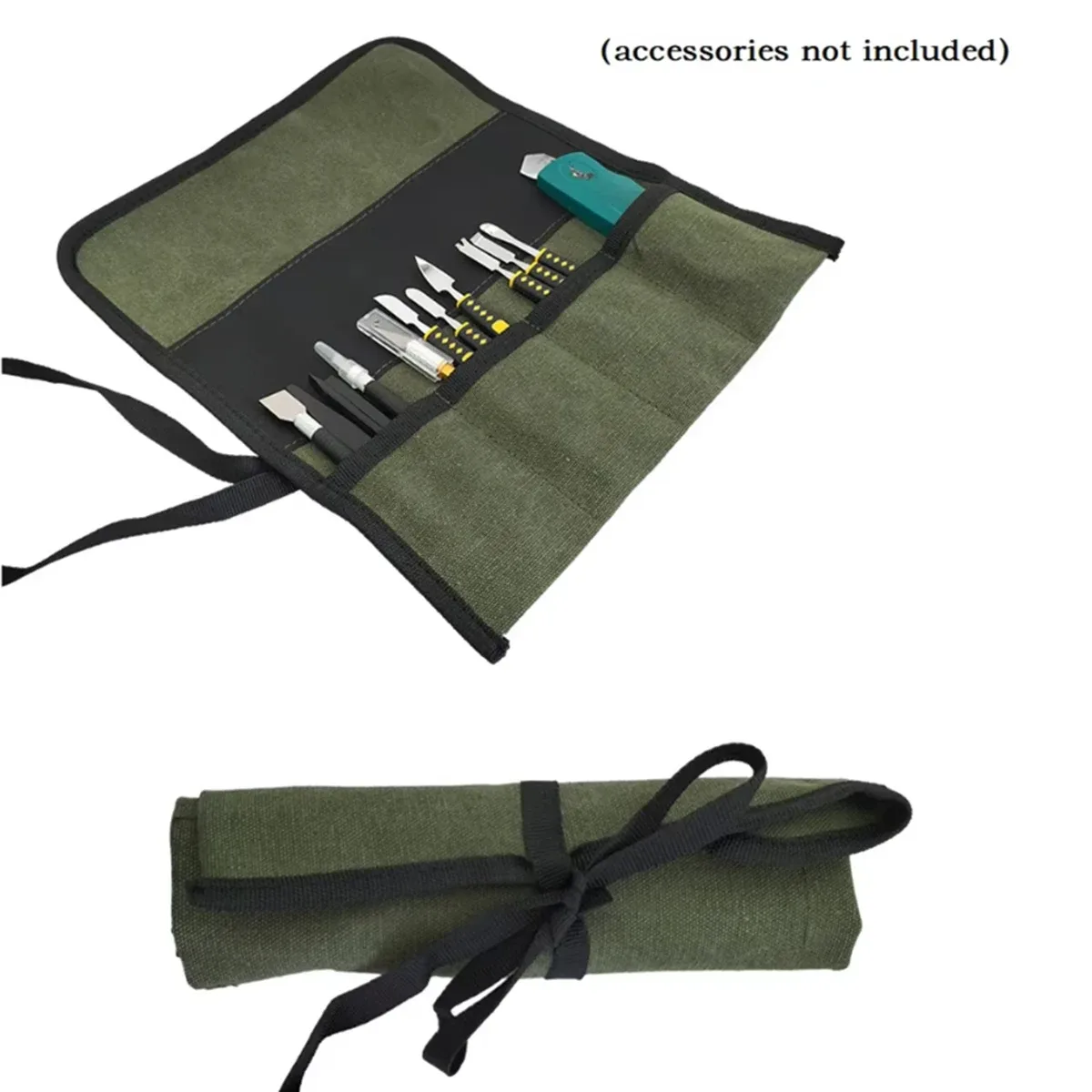 sac à outils multi-poches multi-usages enroulable en tissu oxford, pochette pour clés, tournevis, perceuses, étui de rangement, sac à outils suspendu