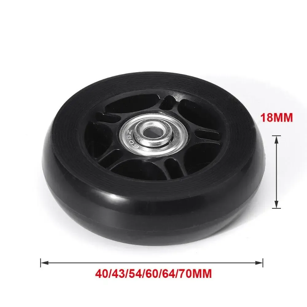 1 ensemble d'axes de roulettes silencieux pour valise, 40mm/43mm/54mm/60mm/64mm/70mm, avec vis, kit de réparation pour bagages de voyage