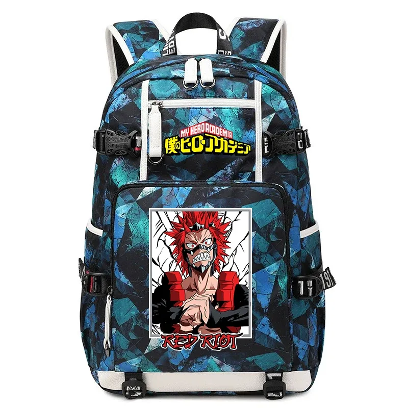 sac à dos d'école imprimé my hero academia, grande capacité, sac à dos décontracté pour garçons et filles, sac à livres de voyage pour enfants