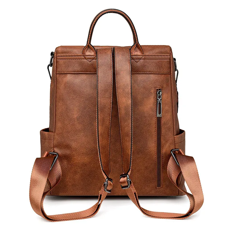 sac à dos d'hiver pour femmes, sac rétro européen à deux épaules, sac composite de luxe en pu, sac à bandoulière simple pour les déplacements, sacs de voyage de loisirs