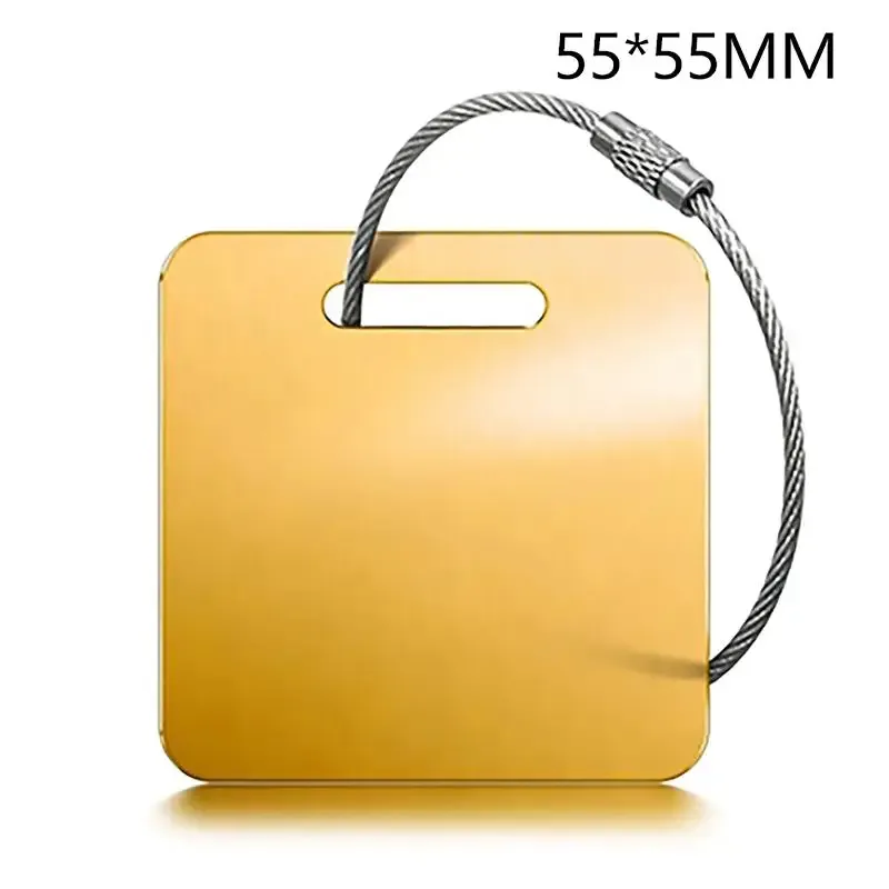 1 porte-clés en acier inoxydable avec boucles en fil d'acier robustes, pour sac à dos, bagages, porte-clés carré