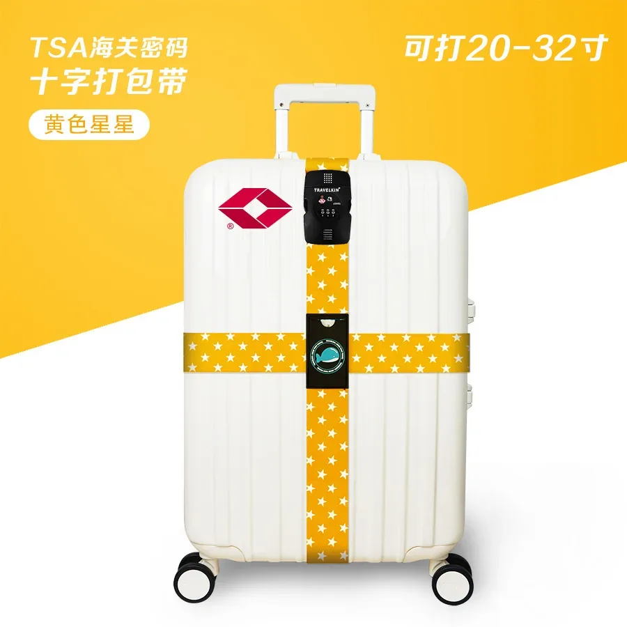 tsa blolock-sangles de bagages réglables, emballage environnemental, peintures à l'étranger, sangles de reliure pour valise de 20 à 32 pouces