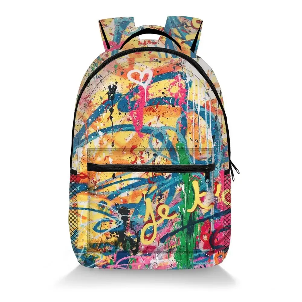 sac à dos hip hop populaire pour étudiants, sac à dos coloré à géométrie colorée, impression 3d, oxford, imperméable, pour garçons/filles, sacs à dos de voyage