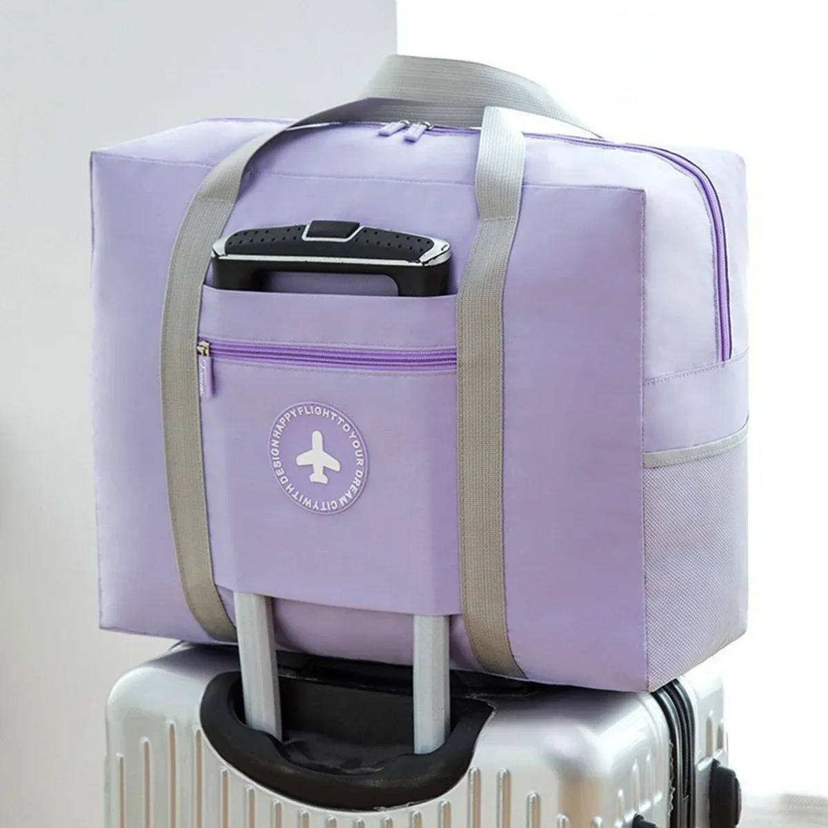 sac de voyage pliable de grande capacité, bagage à main portable pour courte distance, sac de rangement d'attente simple pour la livraison