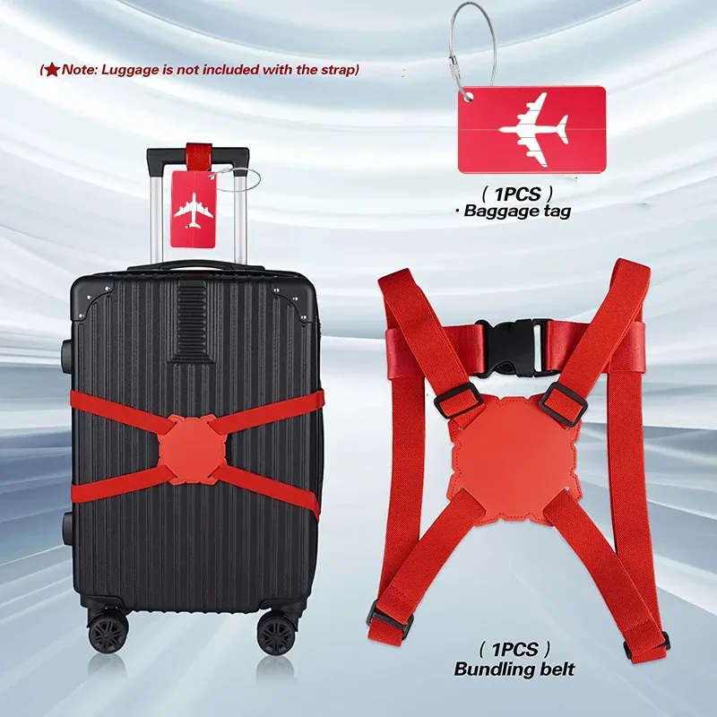 ensemble de sangles de bagages multicolores + ensemble d'étiquettes de bagages à motif avion : sangles élastiques pour renforcer les valises/sacs à dos et protection anti-ouverture + étiquettes d'identification de bagages pour une identification facile lors de la check-in. convient pour la formalité d'enregistrement à l'aéroport, les voyages longue distance, la rentrée scolaire des étudiants, les voyages d'affaires, etc. un incontournable pour les passionnés de voyage, les navetteurs et les étudiants internationaux pour réduire la charge des bagages (la sangle peut être extensible jusqu'à 240 cm + haute élasticité pour s'adapter à différents types de bagages)