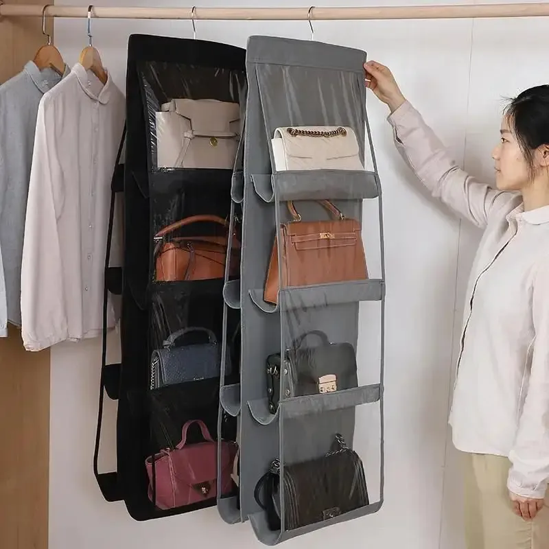 Organiseur de sacs suspendus multi-couches et peu encombrant - Matériau non tissé durable, pour sacs à main, portefeuilles et accessoires