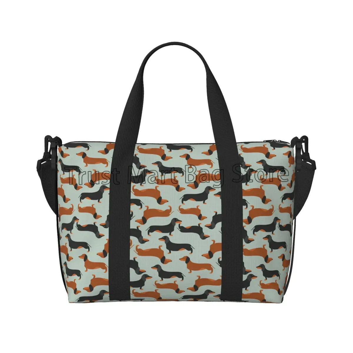 sac de sport personnalisé durable unisexe, sacs de voyage mignons, grands sacs d'entraînement, sac de week-end, sac de nuit, salle de sport, chiens teckel
