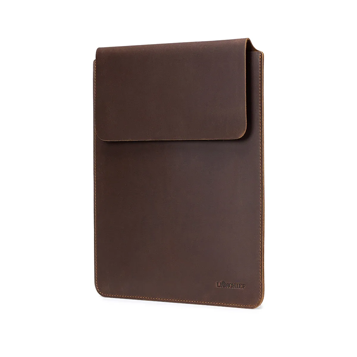 Housse pour ordinateur portable en cuir véritable, fine et protectrice, pour MacBook Air/Pro de 15/15,6 pouces