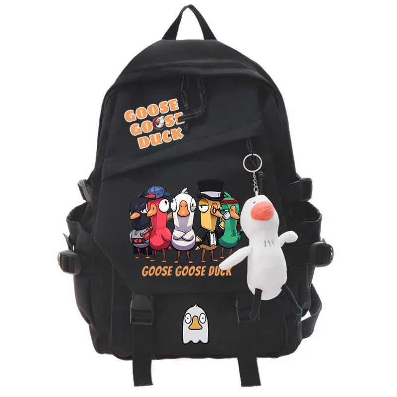 sac à dos de jeu de canard d'oie, sac d'école pour étudiants, sac à livres de dessin animé, sac à dos de voyage pour ordinateur portable, cadeaux d'extérieur pour garçons et filles