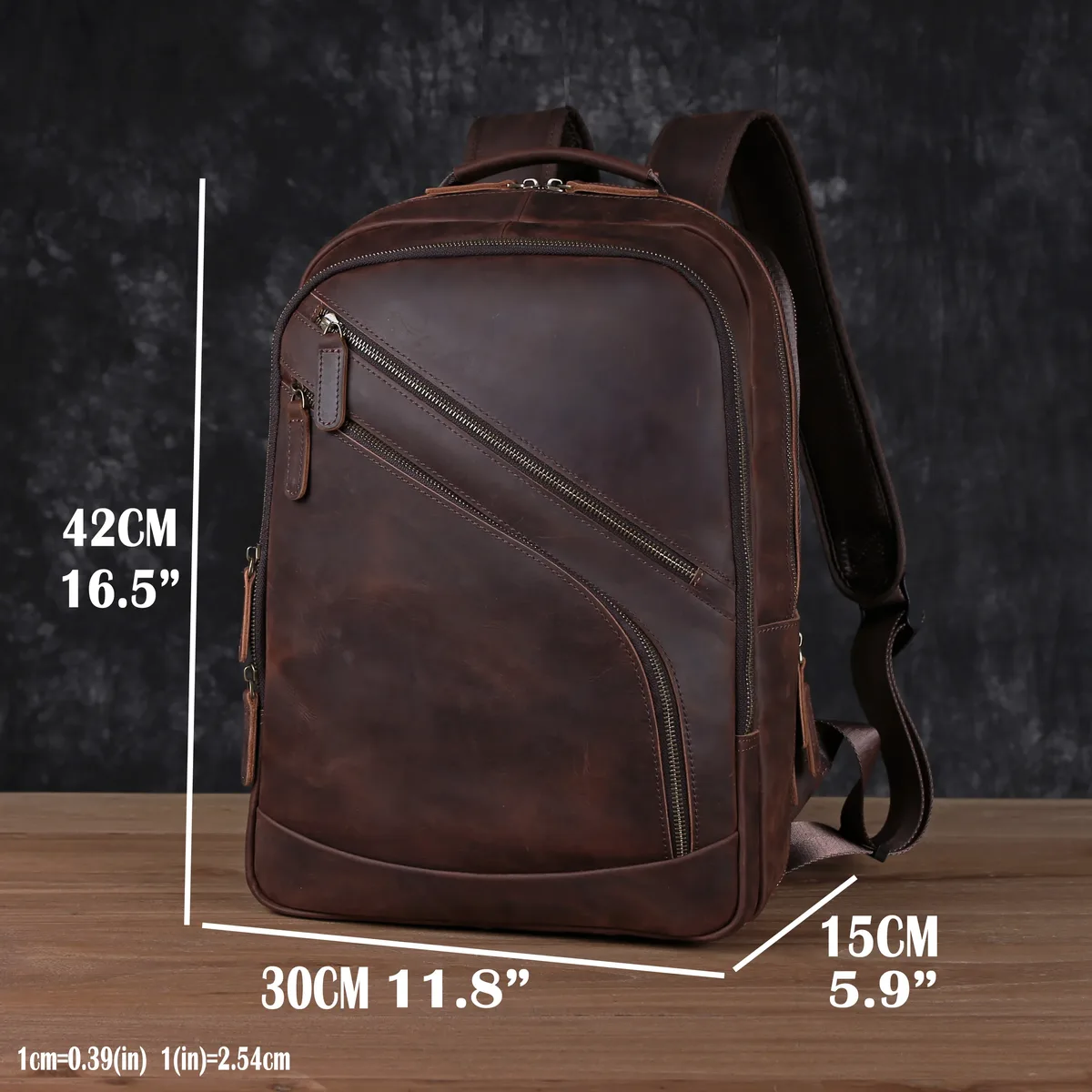 sac à dos en cuir de vachette pour homme, couche supérieure, sac d'ordinateur, grande capacité, sac de randonnée, sac de voyage rétro, cartable tendance