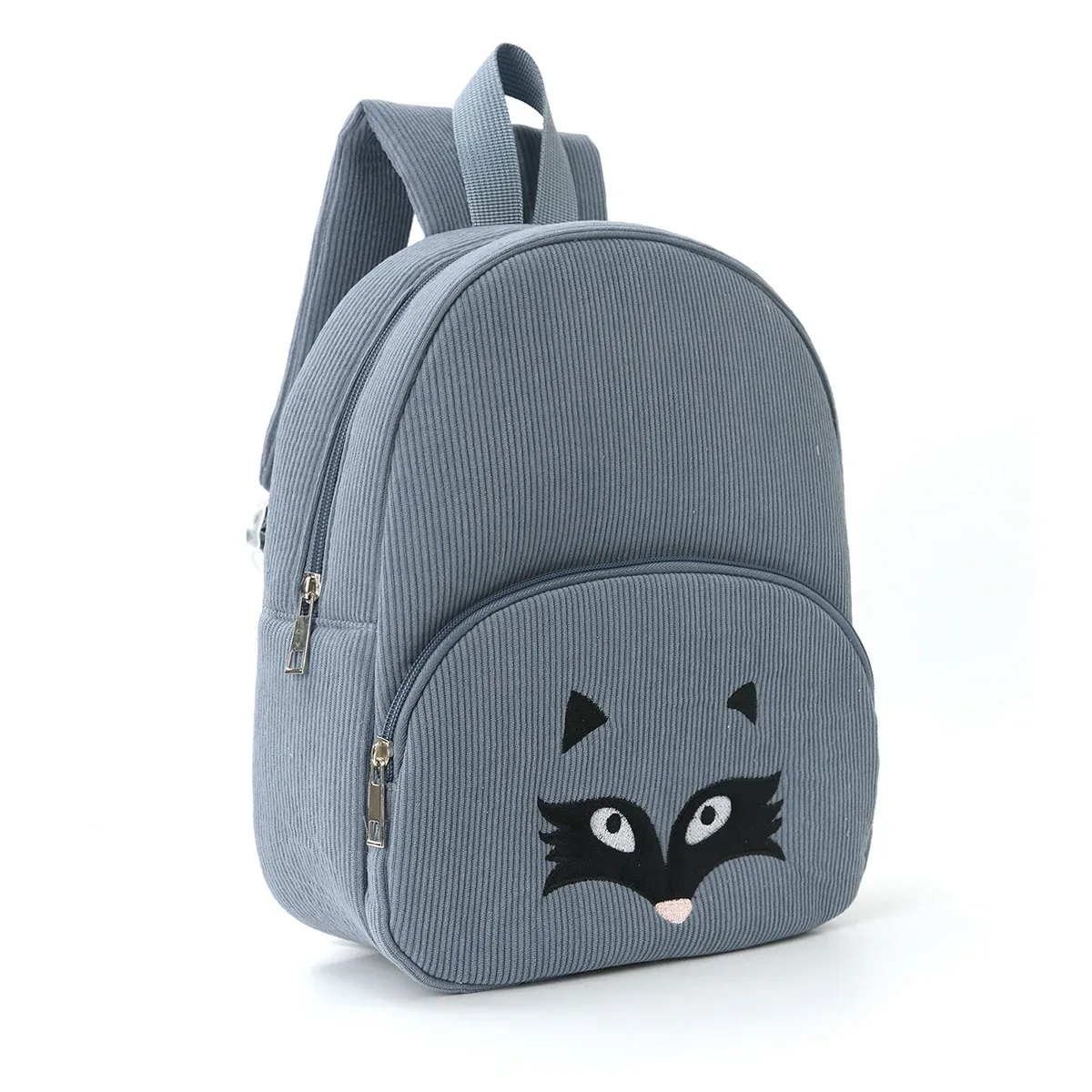 sac à dos en velours côtelé ours de dessin animé personnalisé pour tout-petits, grande capacité, nom brodé, sac en peluche