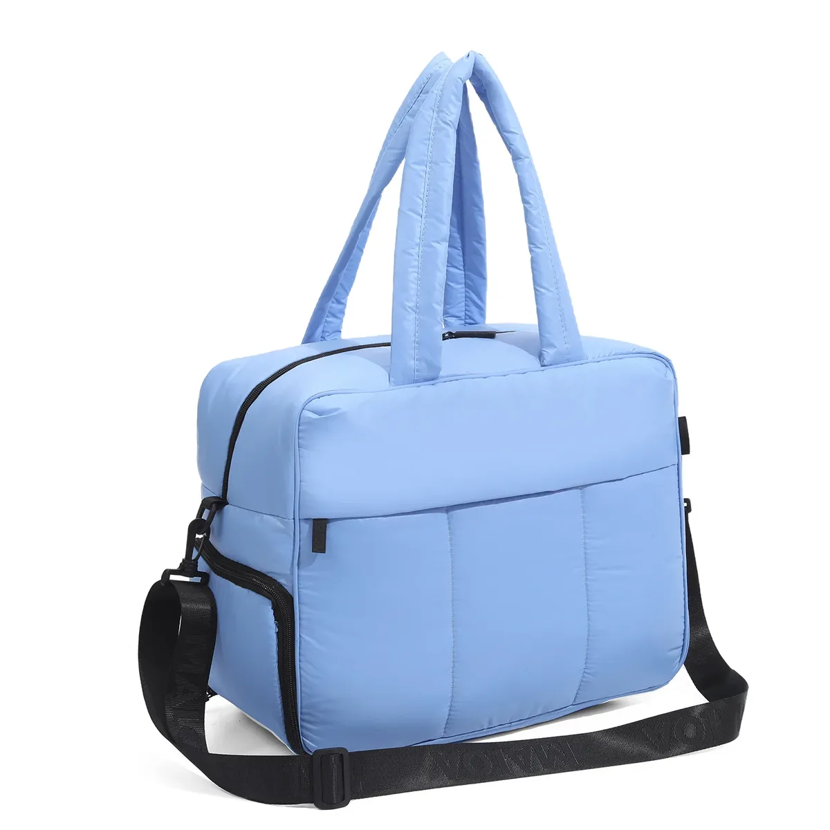 sac polochon en duvet grande capacité pour femmes, sacs à bandoulière multifonctionnels de grande capacité, séparation sèche et humide, sac à main de voyage