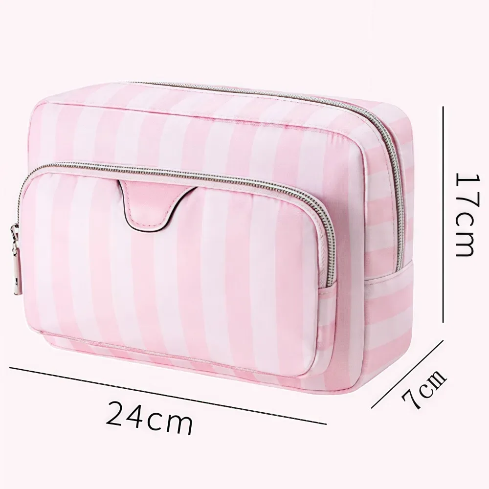 grande trousse de maquillage portable grande capacité style minimaliste sac de rangement cosmétique en tissu oxford sac de voyage pour articles de toilette
