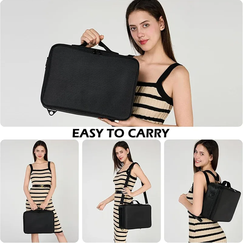 nouvelle trousse de maquillage oxford pour femmes, étanche, grande capacité, trousse de voyage pour cosmétiques, trousse de maquillage professionnelle complète pour artistes, pour femmes