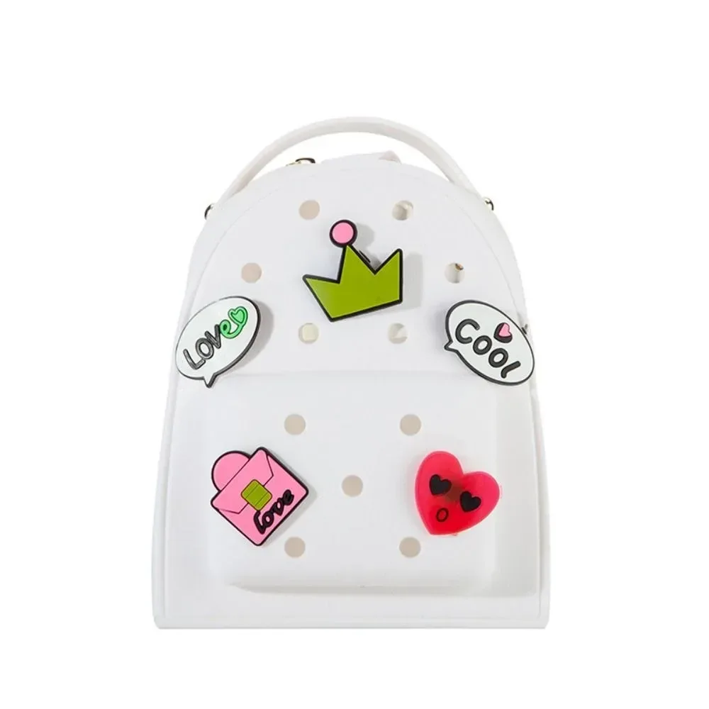 sac à dos en silicone à bretelles réglables, imperméable et durable, pour filles de maternelle