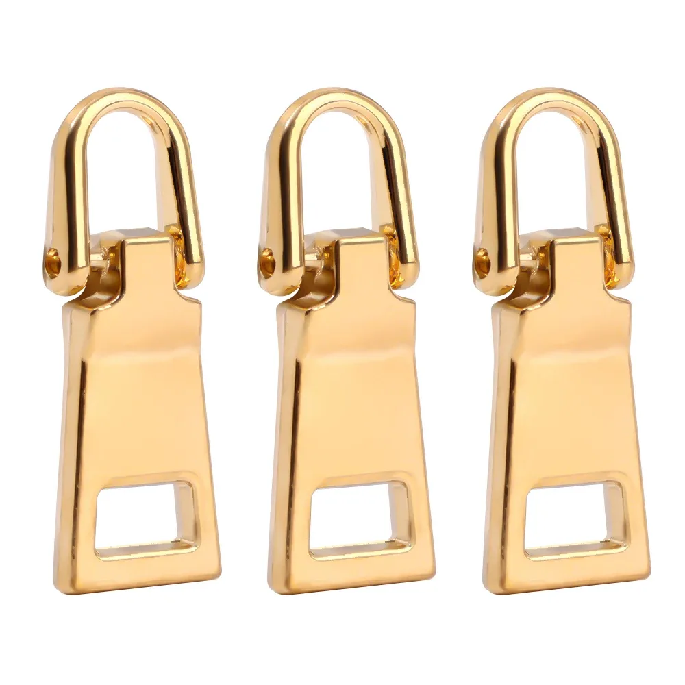 curseur de fermeture éclair en acier inoxydable pour vêtements, kit de réparation de fermeture éclair, traction pour curseur de fermeture éclair, accessoires de couture, kits de couture, 3 pièces