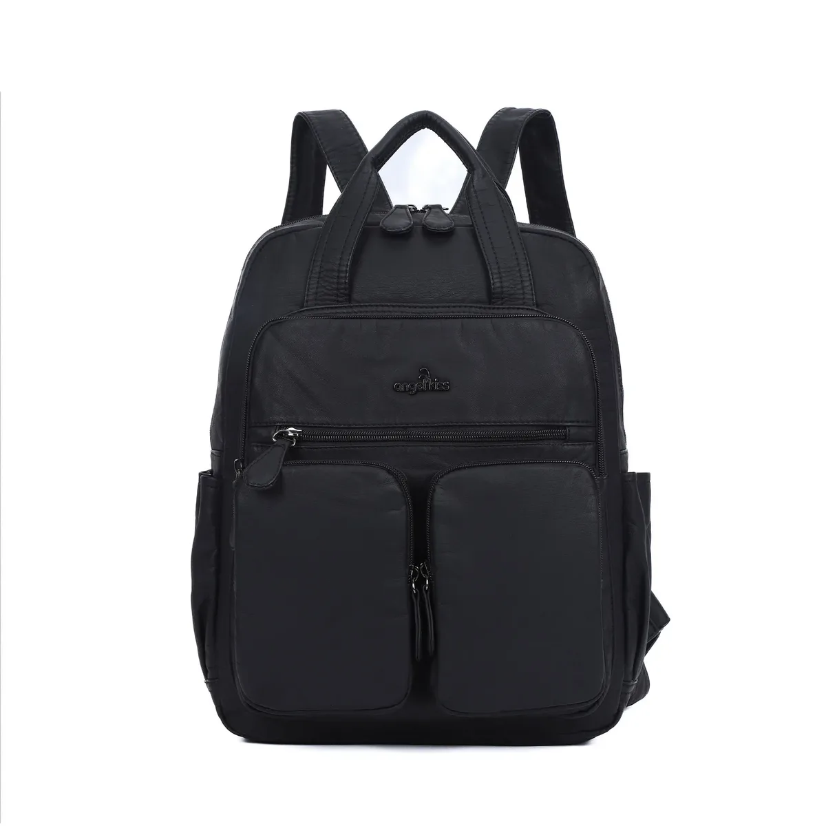 grand sac d'école pour femmes, couleur unie, multi-poches, mode voyage, grand sac à dos pour la rentrée scolaire