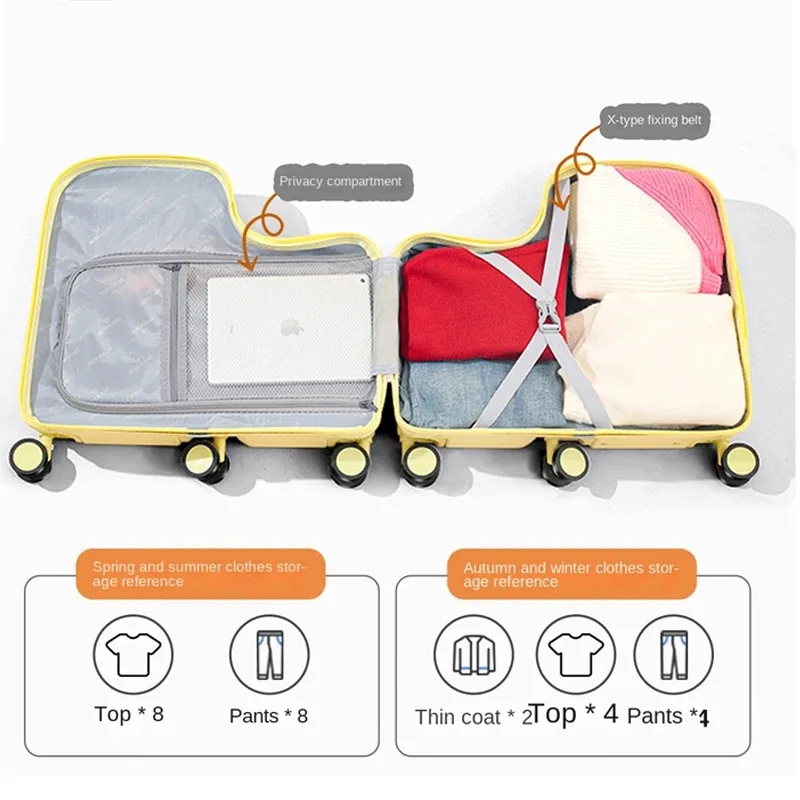 valise à roulettes 2-en-1 pour enfants, petite valise de cabine 18/20 pouces avec porte-gobelet pour garçons et filles, idéale pour les étudiants