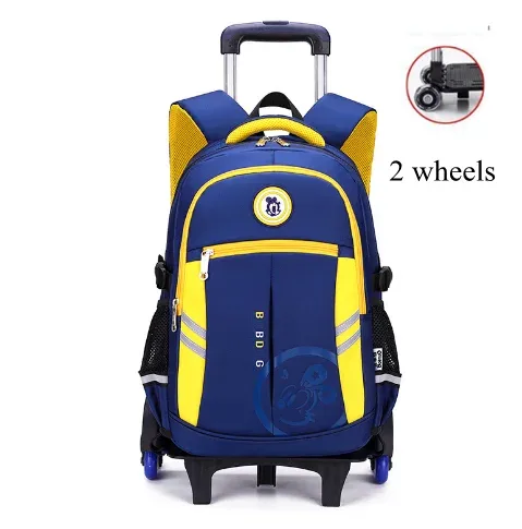 sacs de chariot d'école pour enfants sac à dos à roulettes pour garçons cartables à roulettes sacs de chariot de voyage pour garçons cartables 6 roues