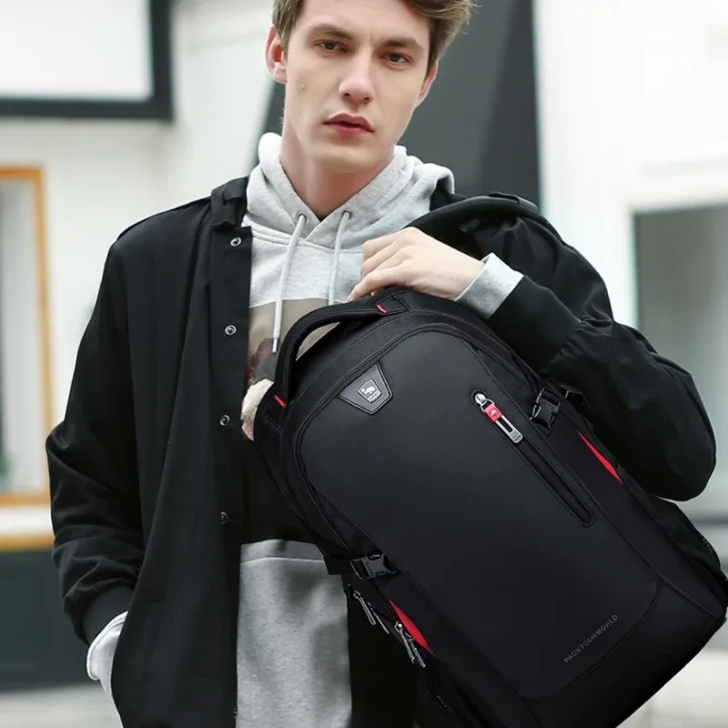 sacs à dos pour ordinateur portable oiwas, sacs d'école de 15.6 pouces, sac à bandoulière décontracté en nylon imperméable de 29l, sac à dos de voyage pour adolescents et hommes, mochila