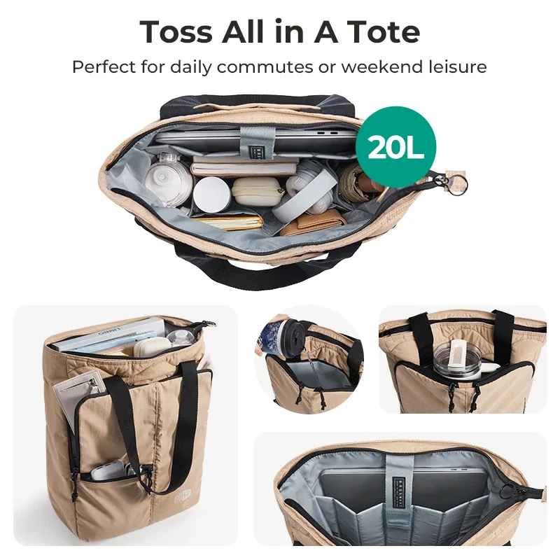bagsmart – sac à dos d'école pour ordinateur portable 15.6 pouces, sac à main étanche pour femmes, fourre-tout d'université de grande capacité